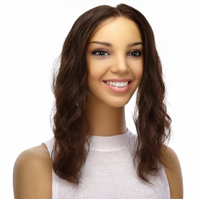 10" Hairline Topper #5 Warm Dark Brown Wavy