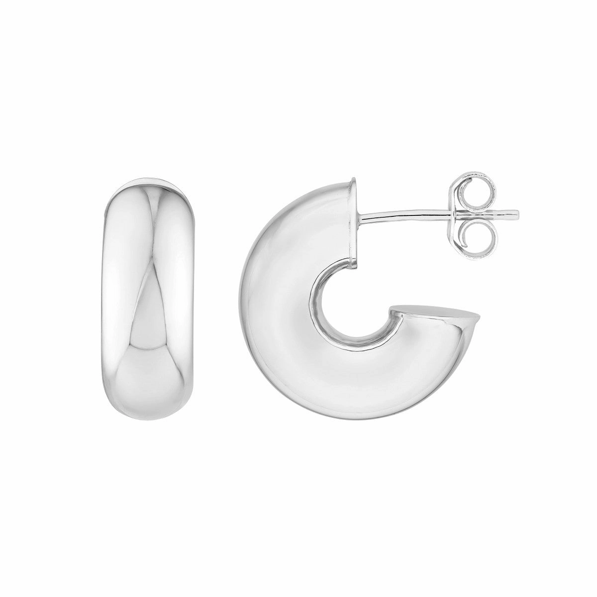 14K Gold 4.00mm Polished Open Hoop Earrings