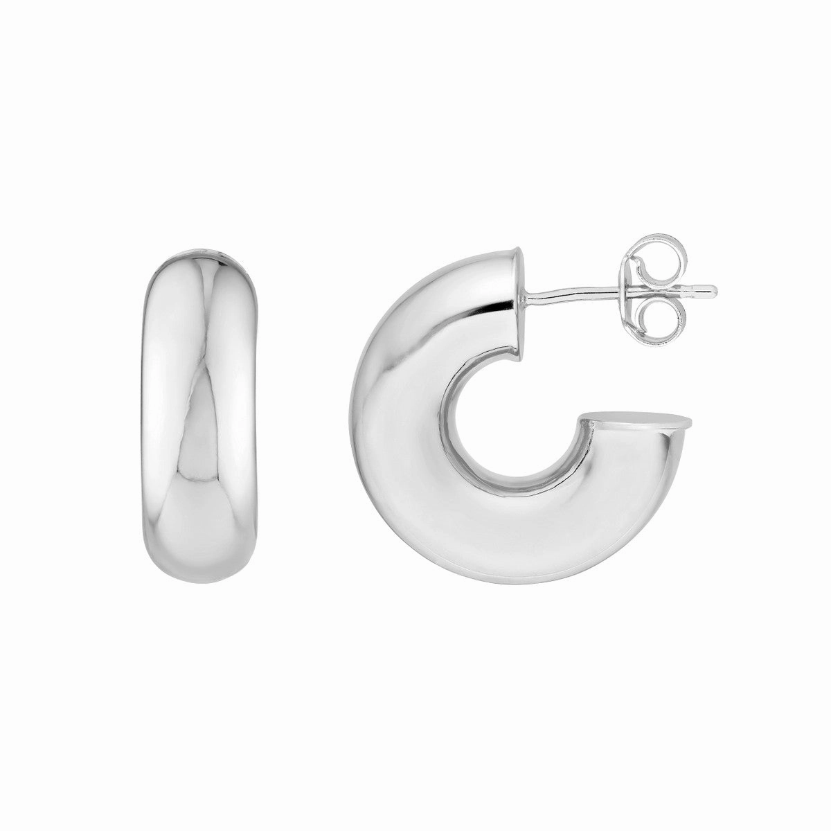 14K Gold 6.00mm Polished Open Hoop Earrings