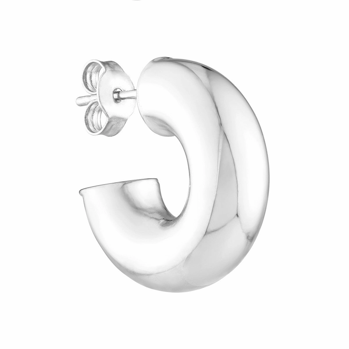 14K Gold 6.00mm Polished Open Hoop Earrings