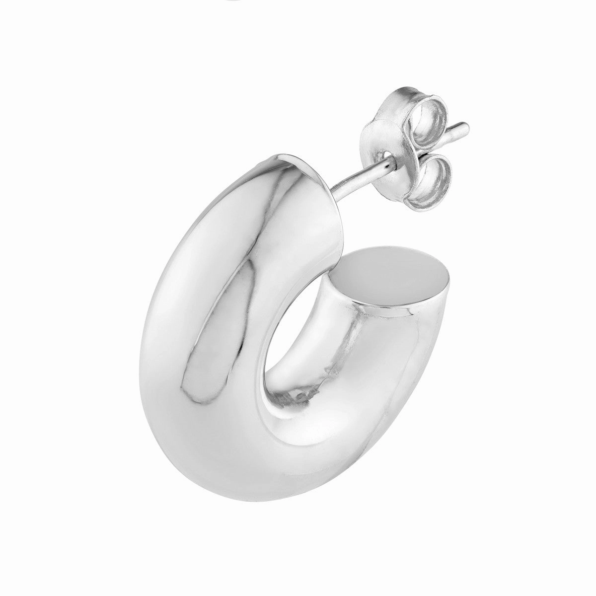 14K Gold 6.00mm Polished Open Hoop Earrings
