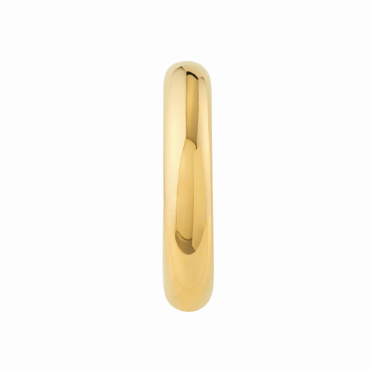 14K Gold 6.00mm x 30.00mm Polished Open Hoop Earrings