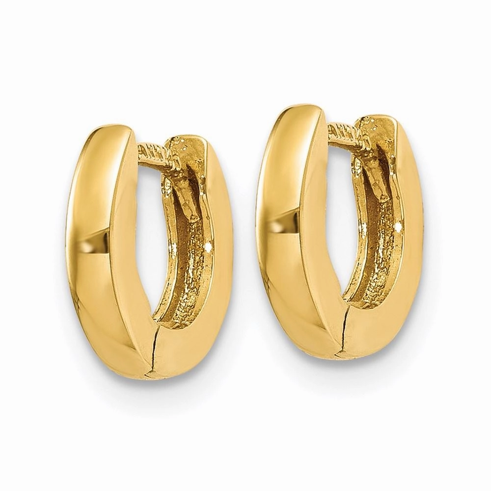 14k Polished Hinged Earrings