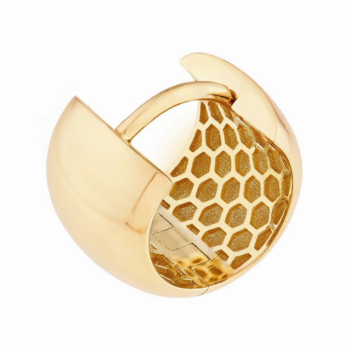 14K Yellow 12.00mm Polished Round Hoop Earrings