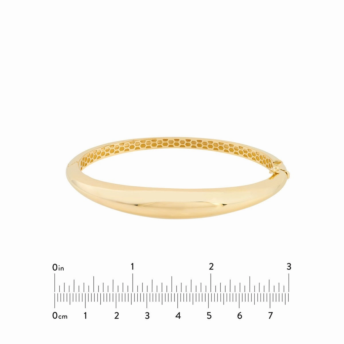 14K Yellow Gold Polished Dome Bangle