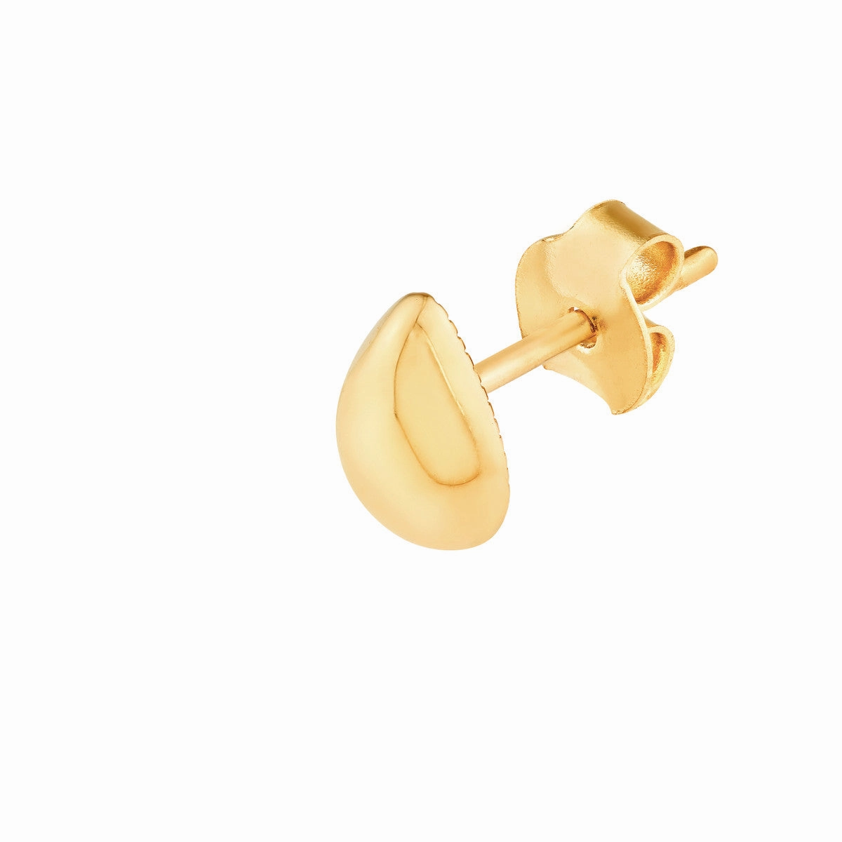 14K Yellow Gold Polished Teardrop Stud Earrings