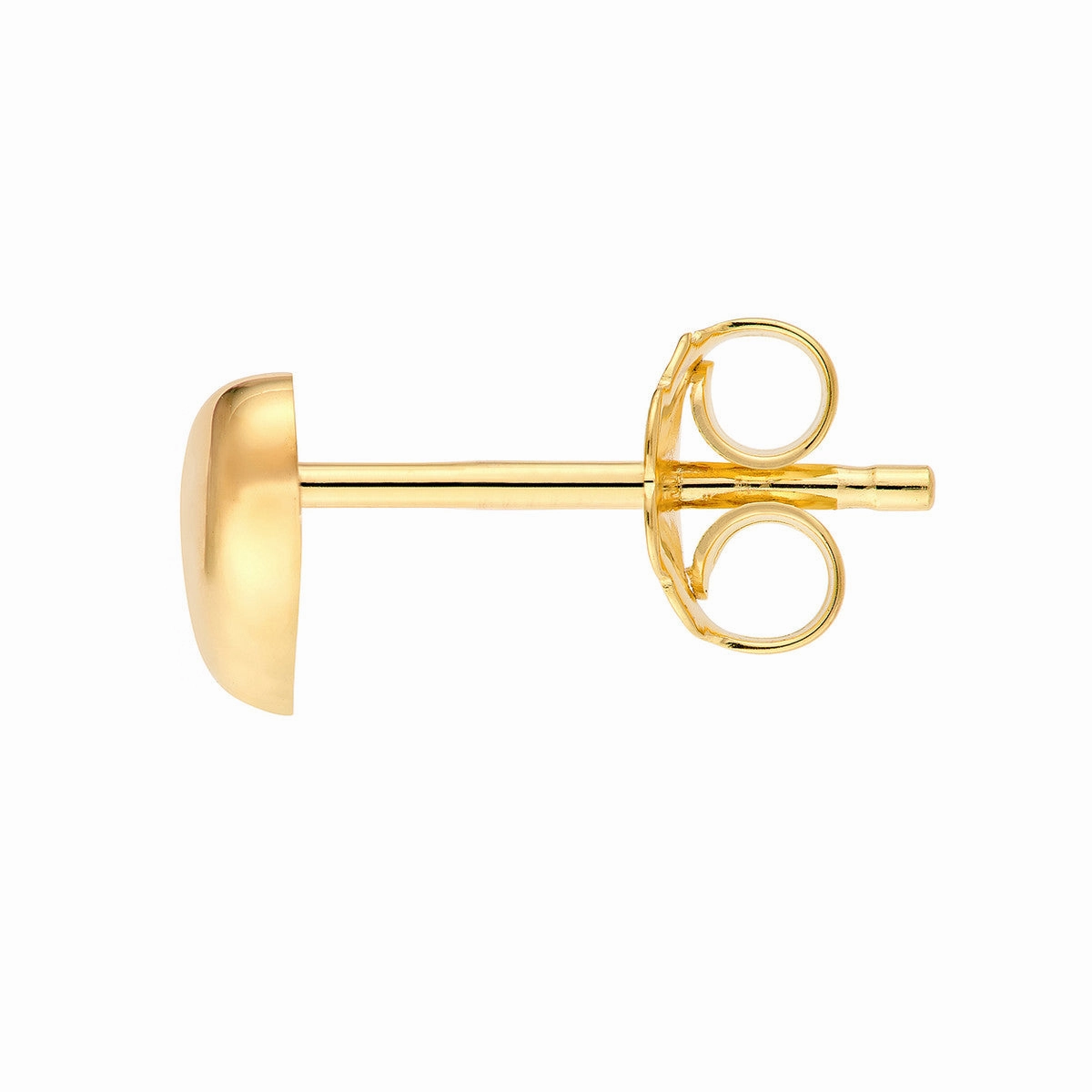 14K Yellow Gold Wavy Polished Heart Stud Earrings