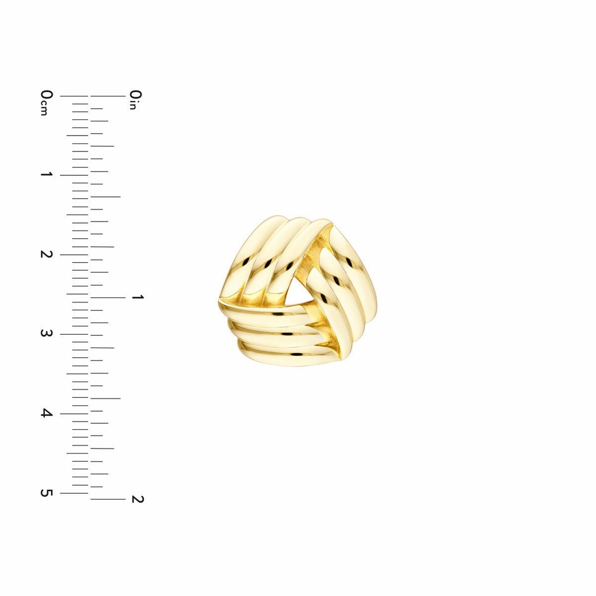 14K Yellow Polished Triple Weave Earrings