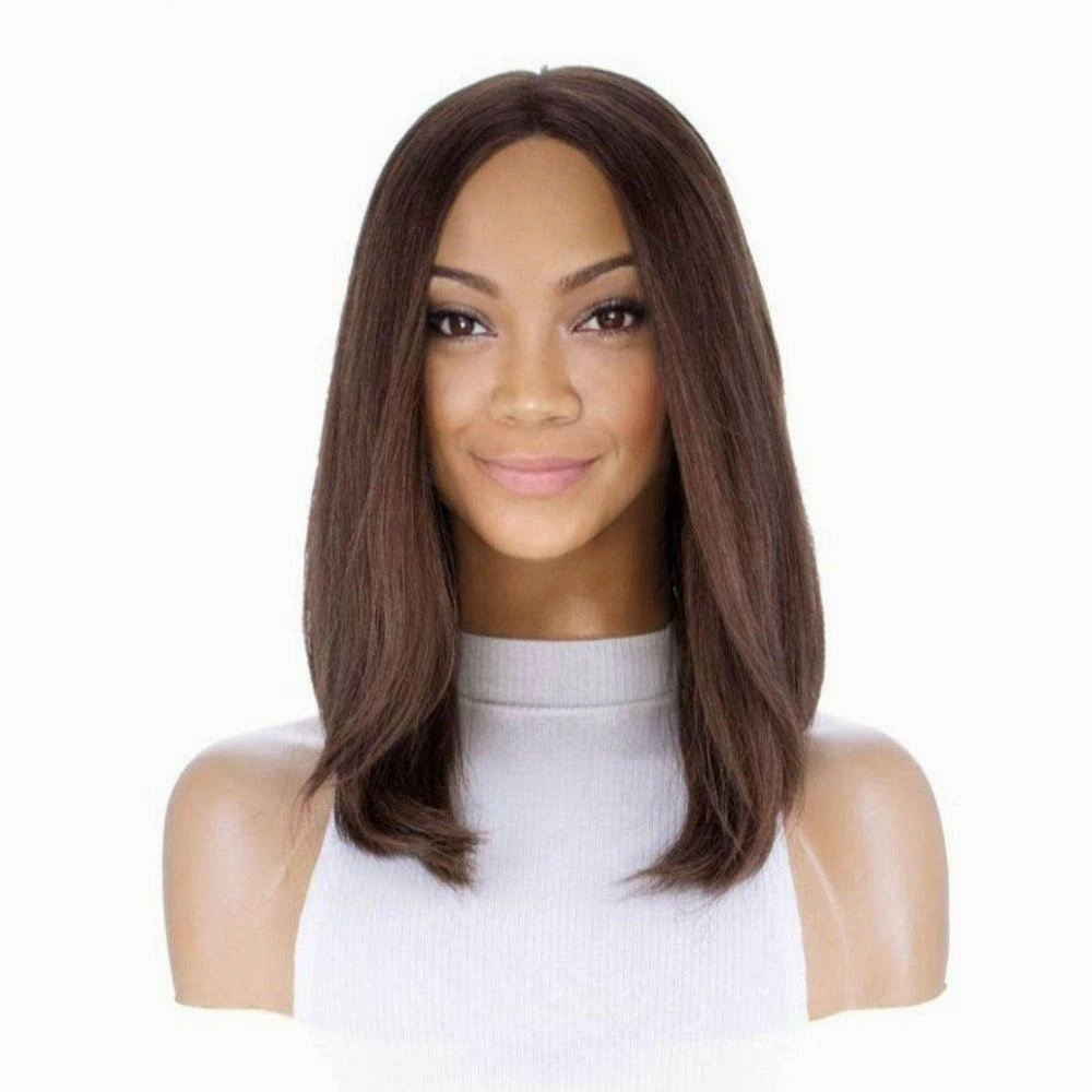 16" Secret Lace Top Wig #8 Warm Medium Brown