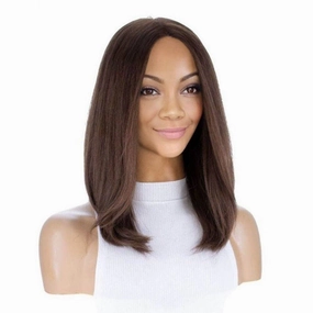 16" Secret Lace Top Wig #8 Warm Medium Brown