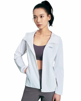 1911662-101 | WOMEN'S LOGO UPF50  COOL FEEL HOODED JACKET | WHITE