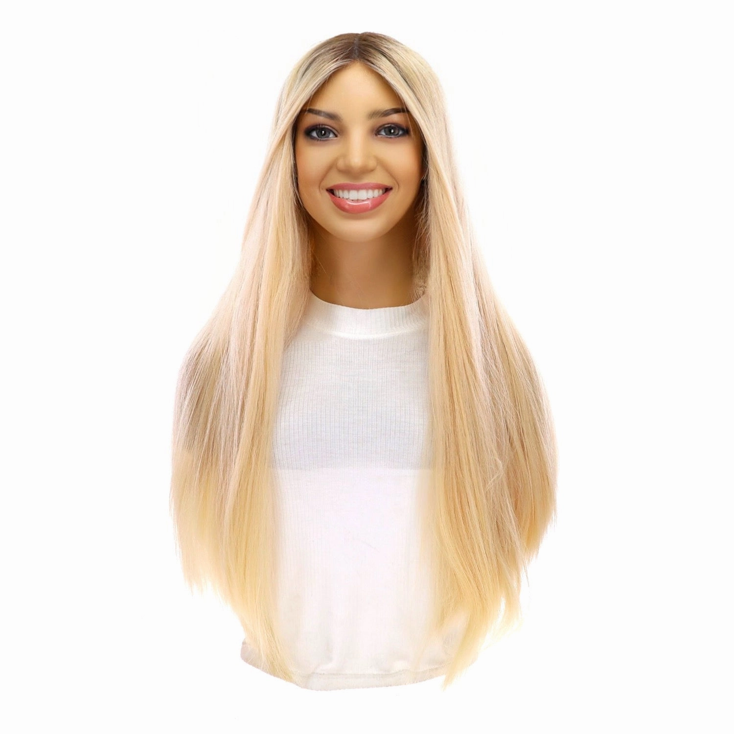 24" Divine Lace Top Wig Warm Platinum Blonde