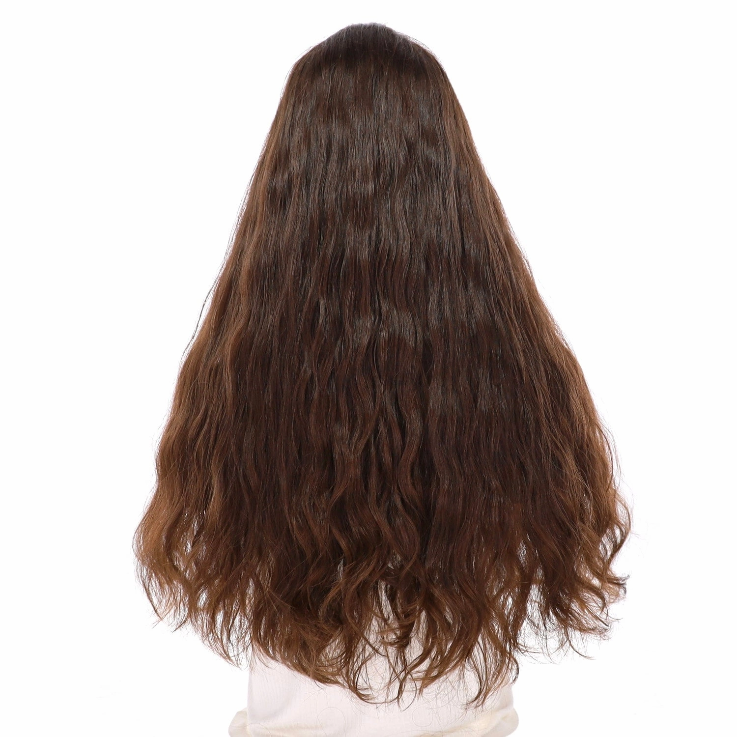 24" Divine Luxe Lace Top Topper #5 Warm Dark Brown Wavy