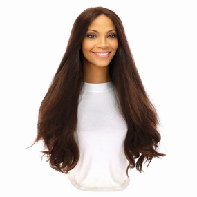 24" Secret Lace Top Wig #5 Warm Dark Brown