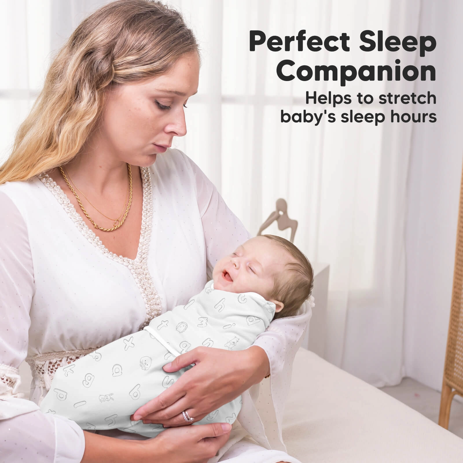 3-Pack Soothe Zippy Swaddle Wrap (ABC Land Cloud)
