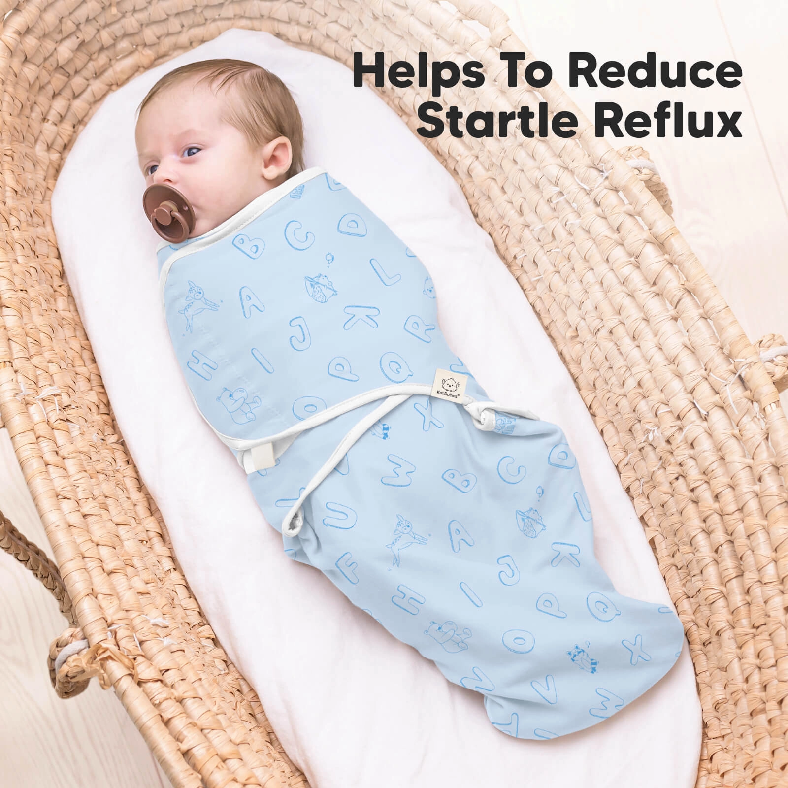 3-Pack Soothe Zippy Swaddle Wrap (ABC Land Cloud)