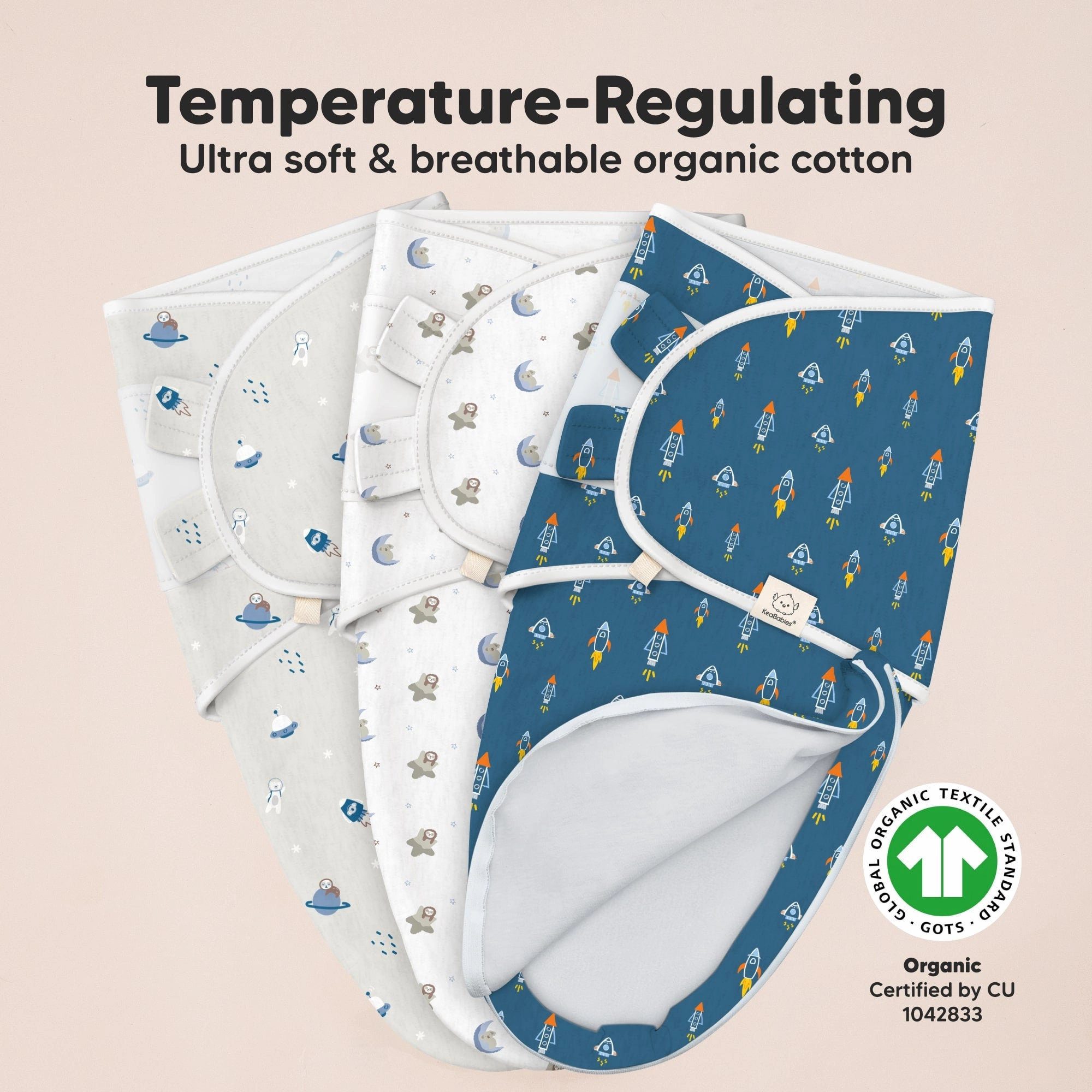 3-Pack Soothe Zippy Swaddle Wrap (Cosmo)
