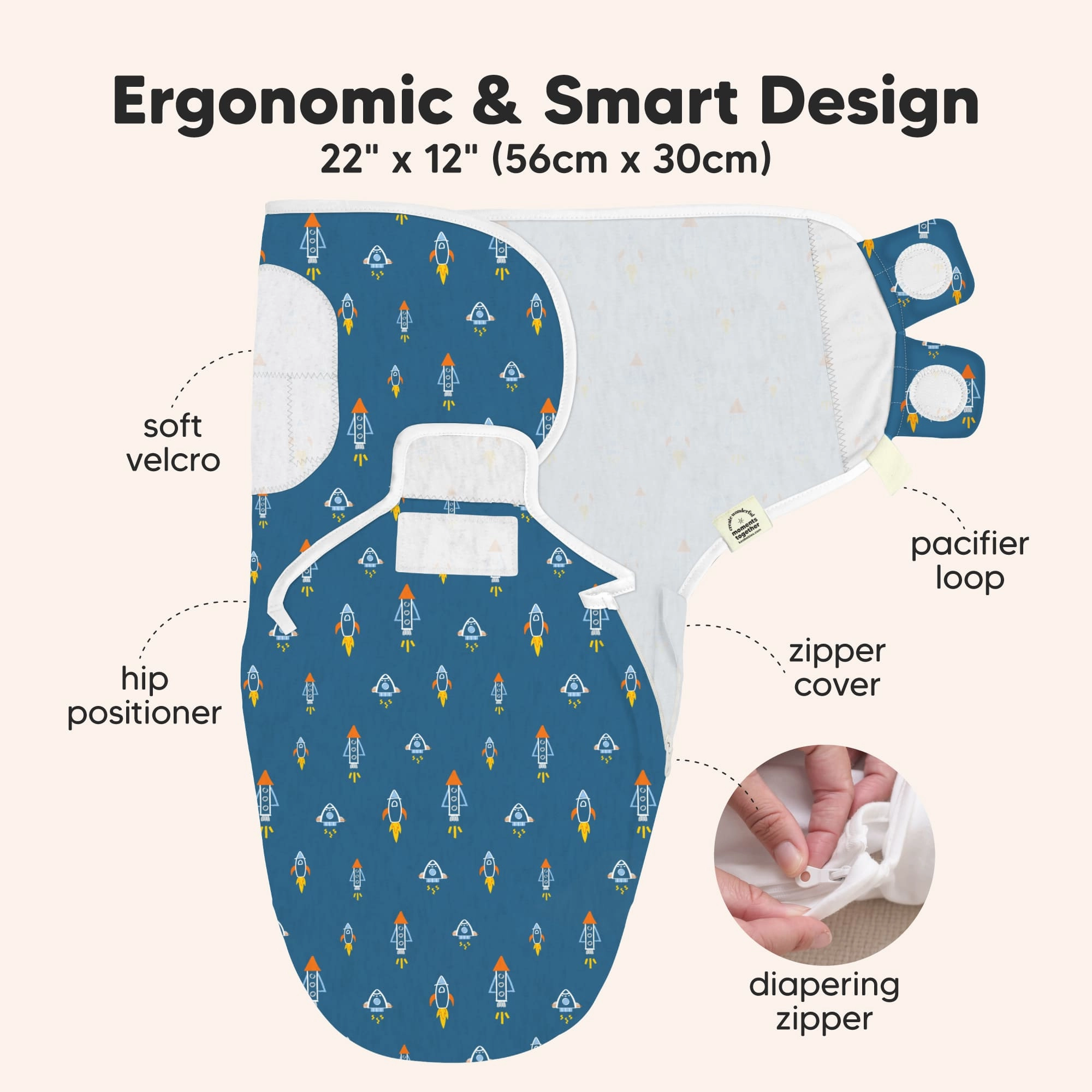 3-Pack Soothe Zippy Swaddle Wrap (Cosmo)