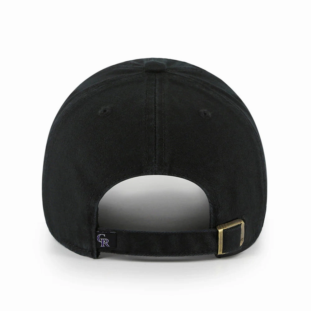 47 Brand Colorado Rockies Cleanup Adjustable Strapback Hat - Black