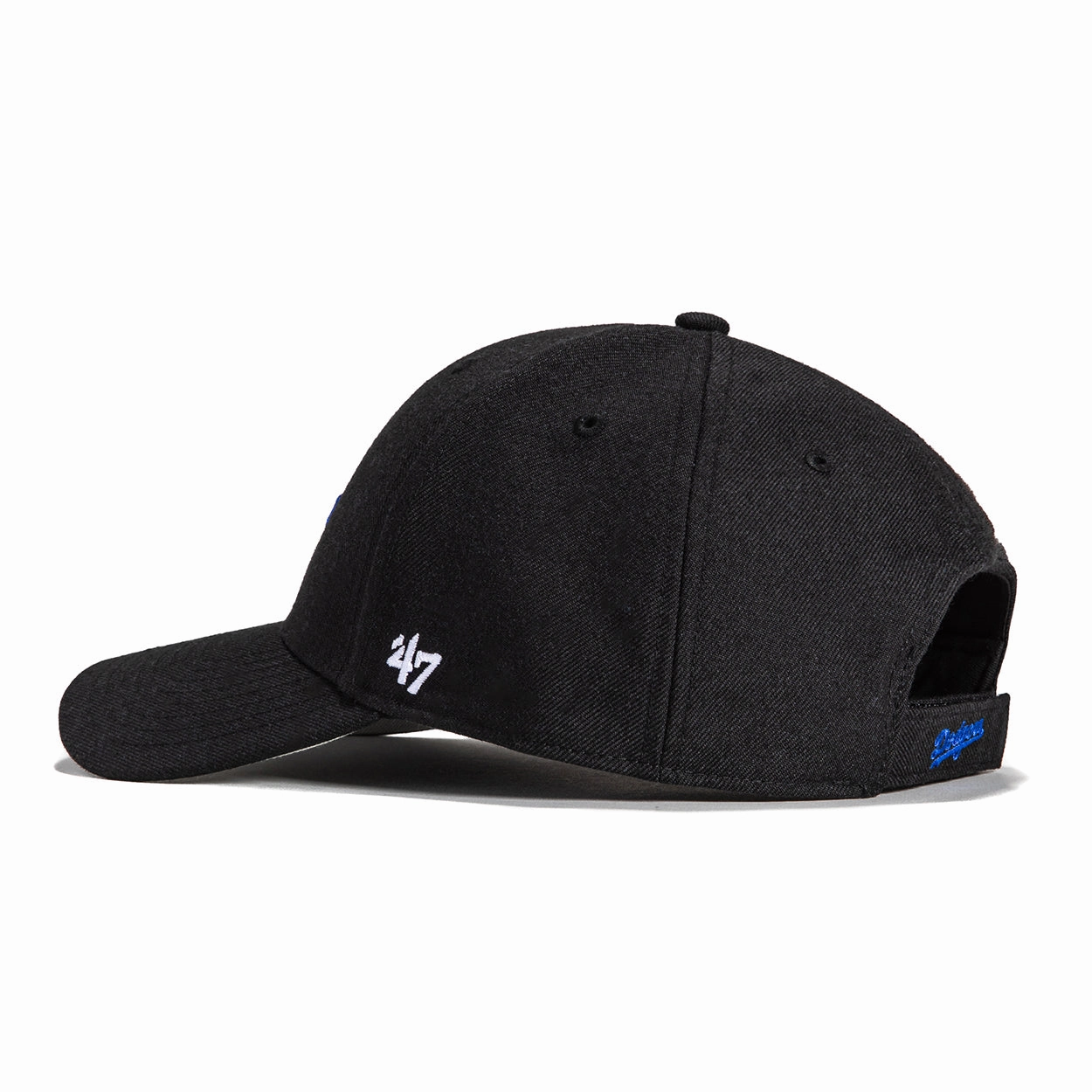 47 Brand Los Angeles Dodgers MVP Adjustable Velcro Hat - Black. Royal. White