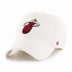 47 Brand Miami Heat Cleanup Adjustable Hat - White