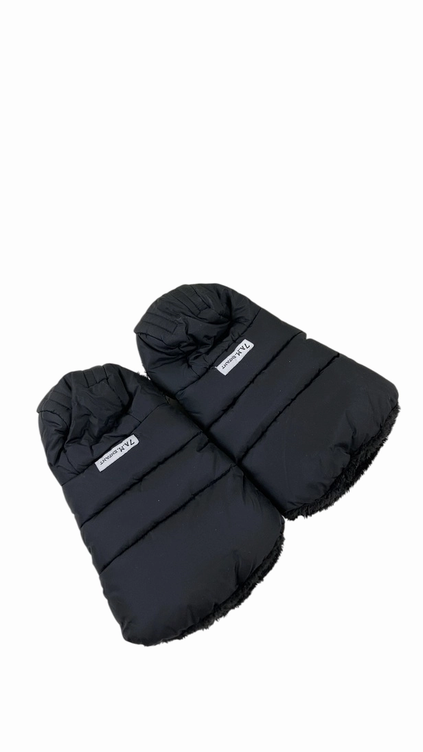 7 A.M. Enfant WarmMuffs, Black Plush