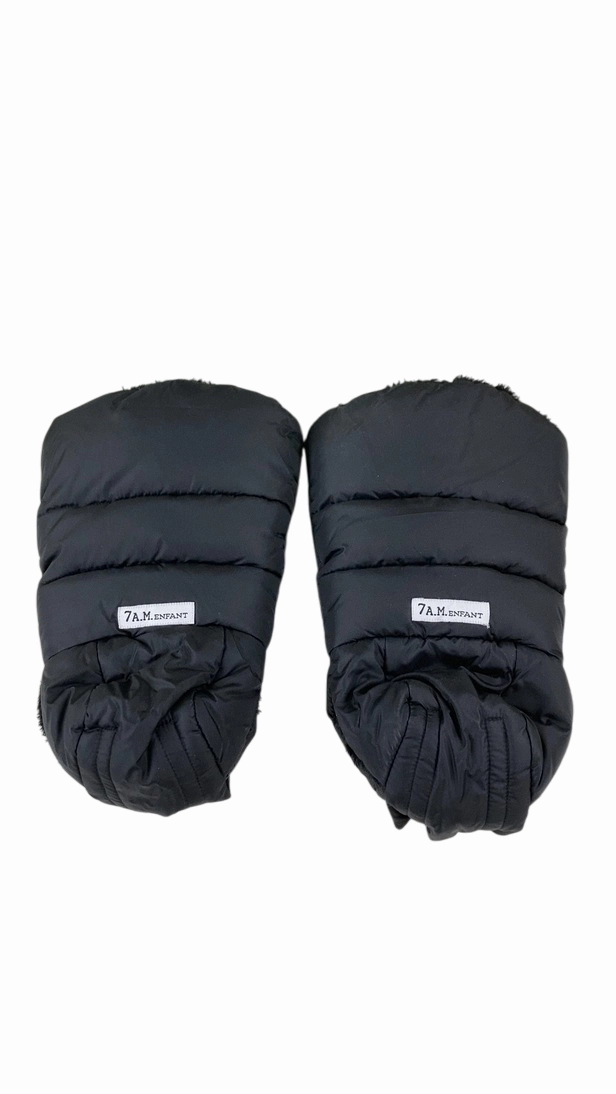 7 A.M. Enfant WarmMuffs, Black Plush