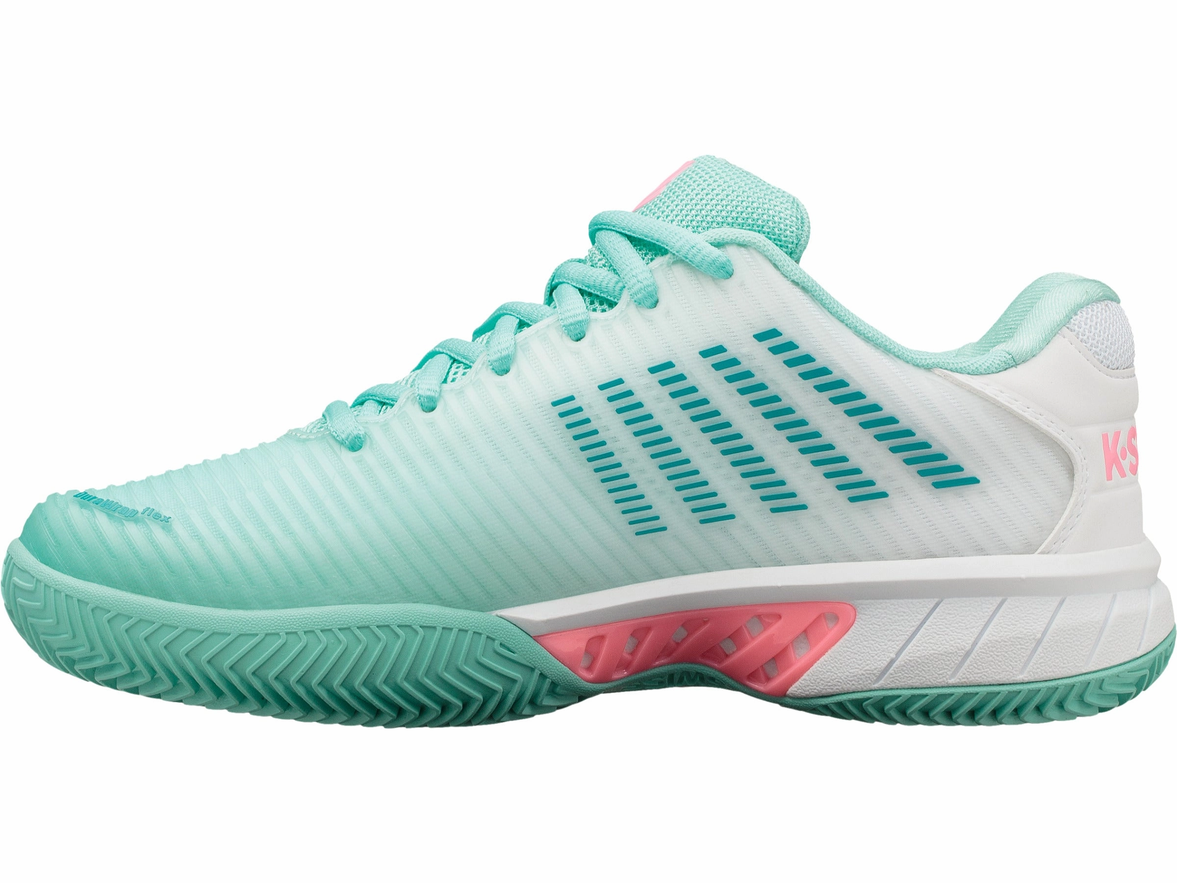 96614-439-M | HYPERCOURT EXPRESS 2 CLAY | ARUBA BLUE/WHITE/SOFT NEON PINK