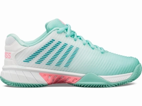 96614-439-M | HYPERCOURT EXPRESS 2 CLAY | ARUBA BLUE/WHITE/SOFT NEON PINK