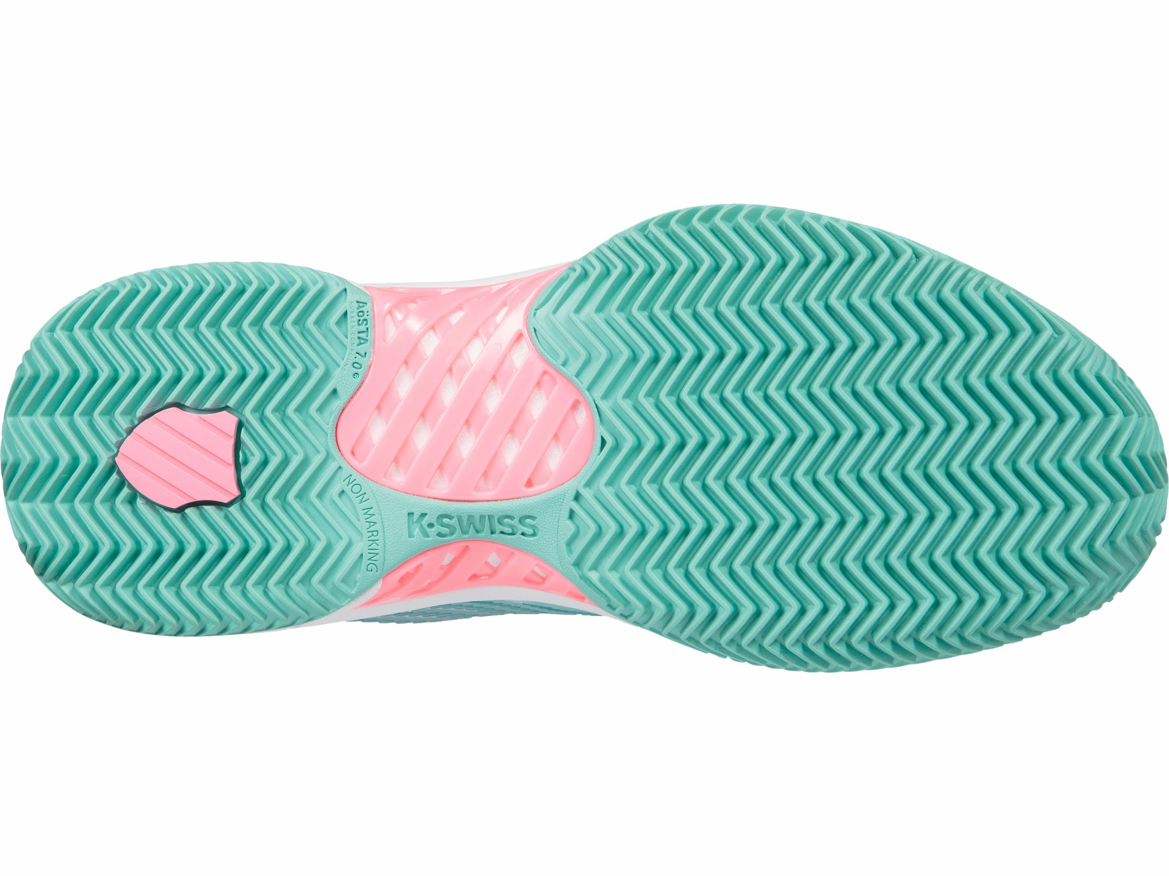 96614-439-M | HYPERCOURT EXPRESS 2 CLAY | ARUBA BLUE/WHITE/SOFT NEON PINK