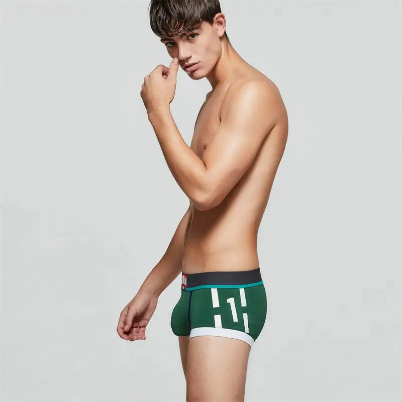 ‌Seobean Low-Rise Cotton Boxer Trunks - Stylish & Comfortable‌ 00202
