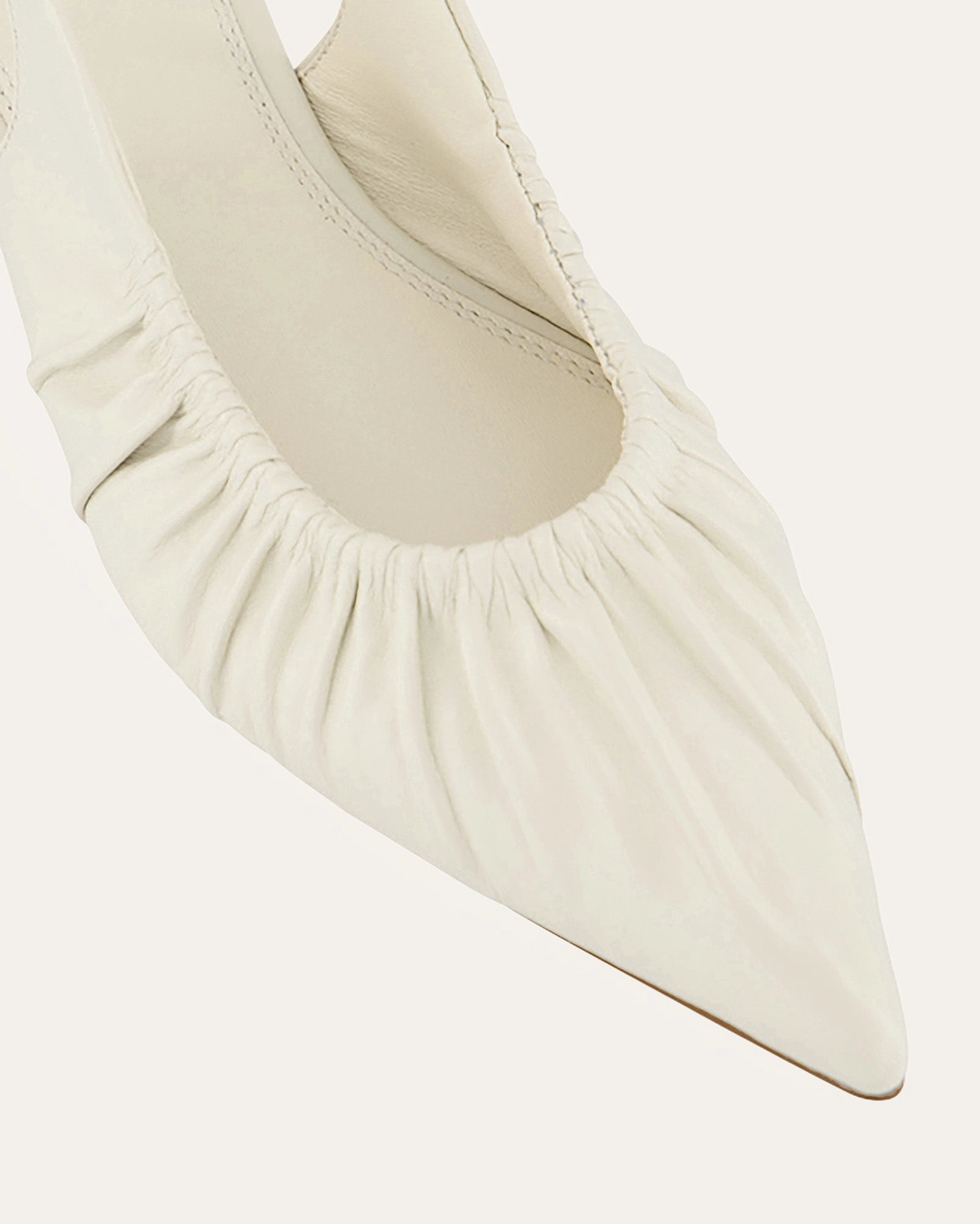 ADALINE DRESS FLATS OFF WHITE LEATHER