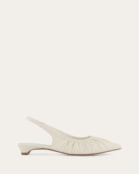ADALINE DRESS FLATS OFF WHITE LEATHER
