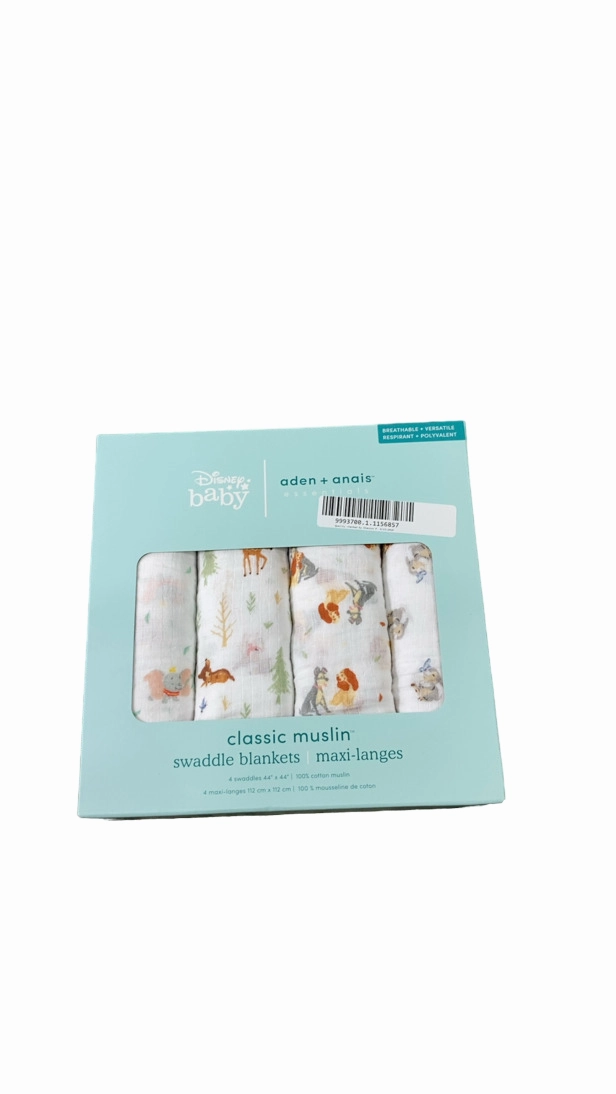 Aden   Anais Cotton Muslin Swaddle, 4pk, Disney Friends