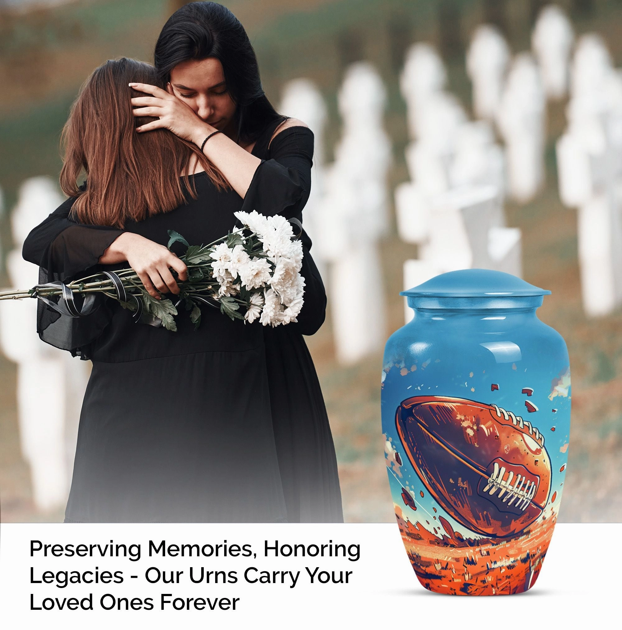 Admiration Memorial: Timeless Football Urn - A Stylish Tribute