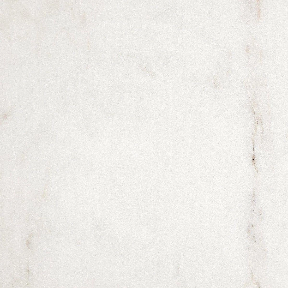 Aelric End Table - Polished White Marble