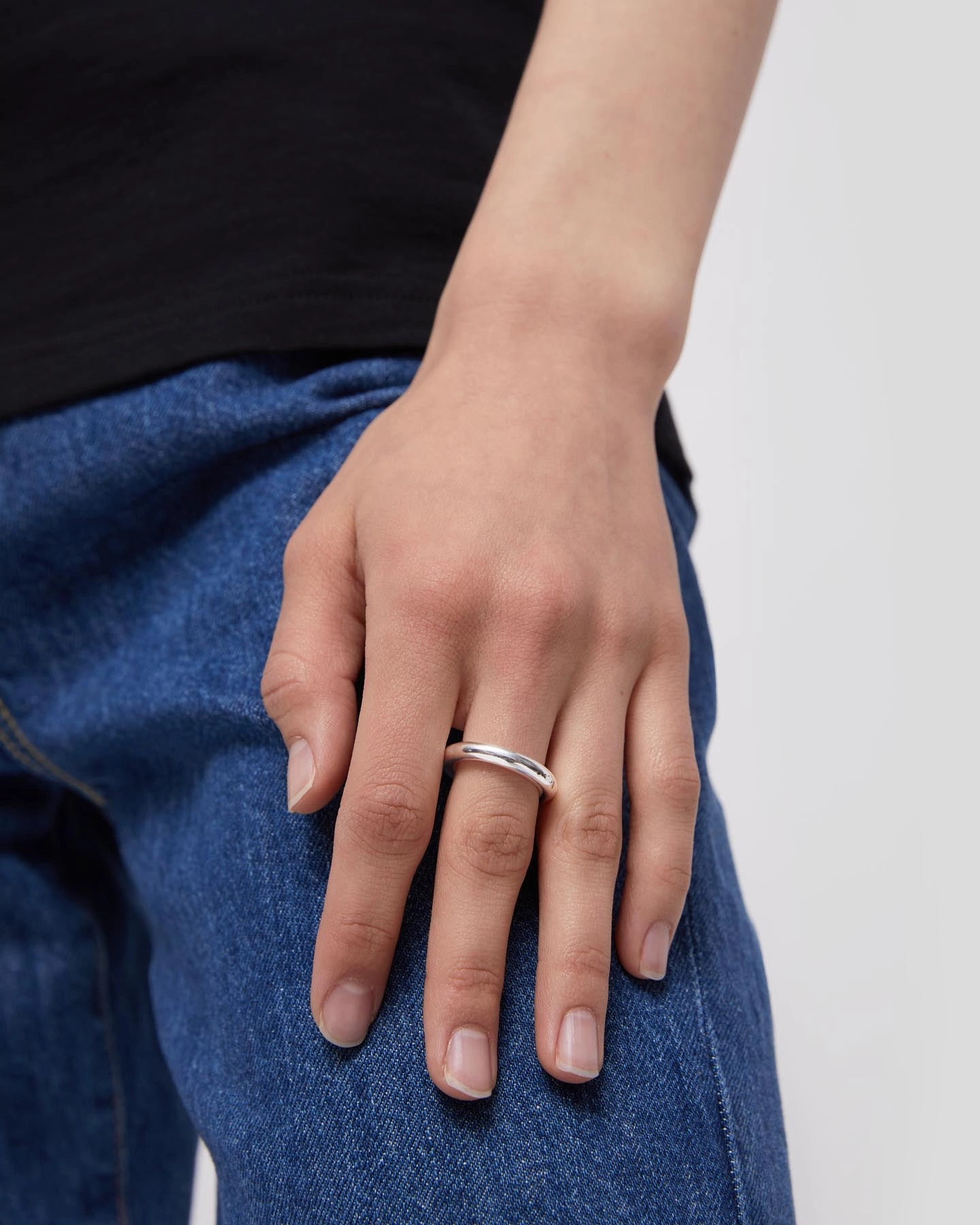 Almost Ring Polished Silver