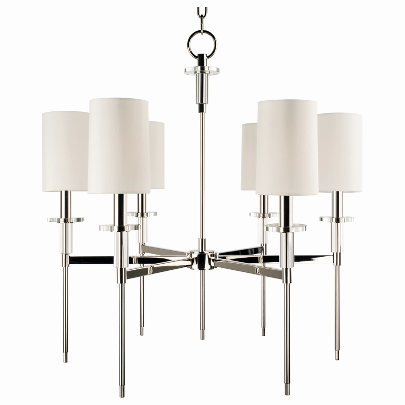 Amherst 6 Light Chandelier Polished Nickel