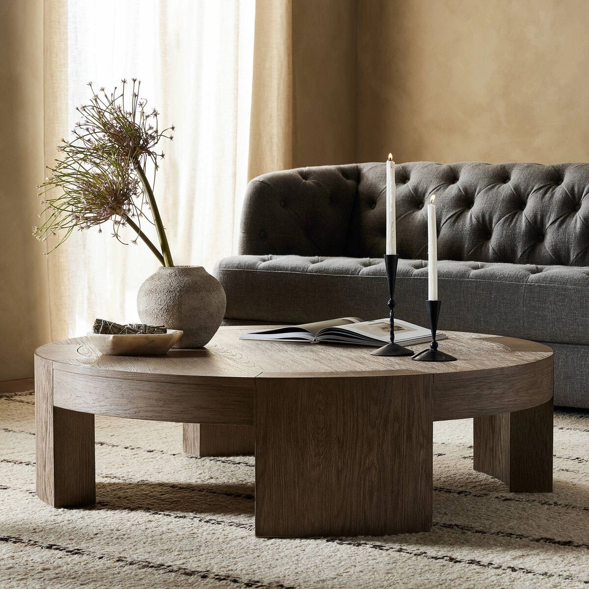 Andy Coffee Table - Warm Natural Flat Oak Veneer - Small