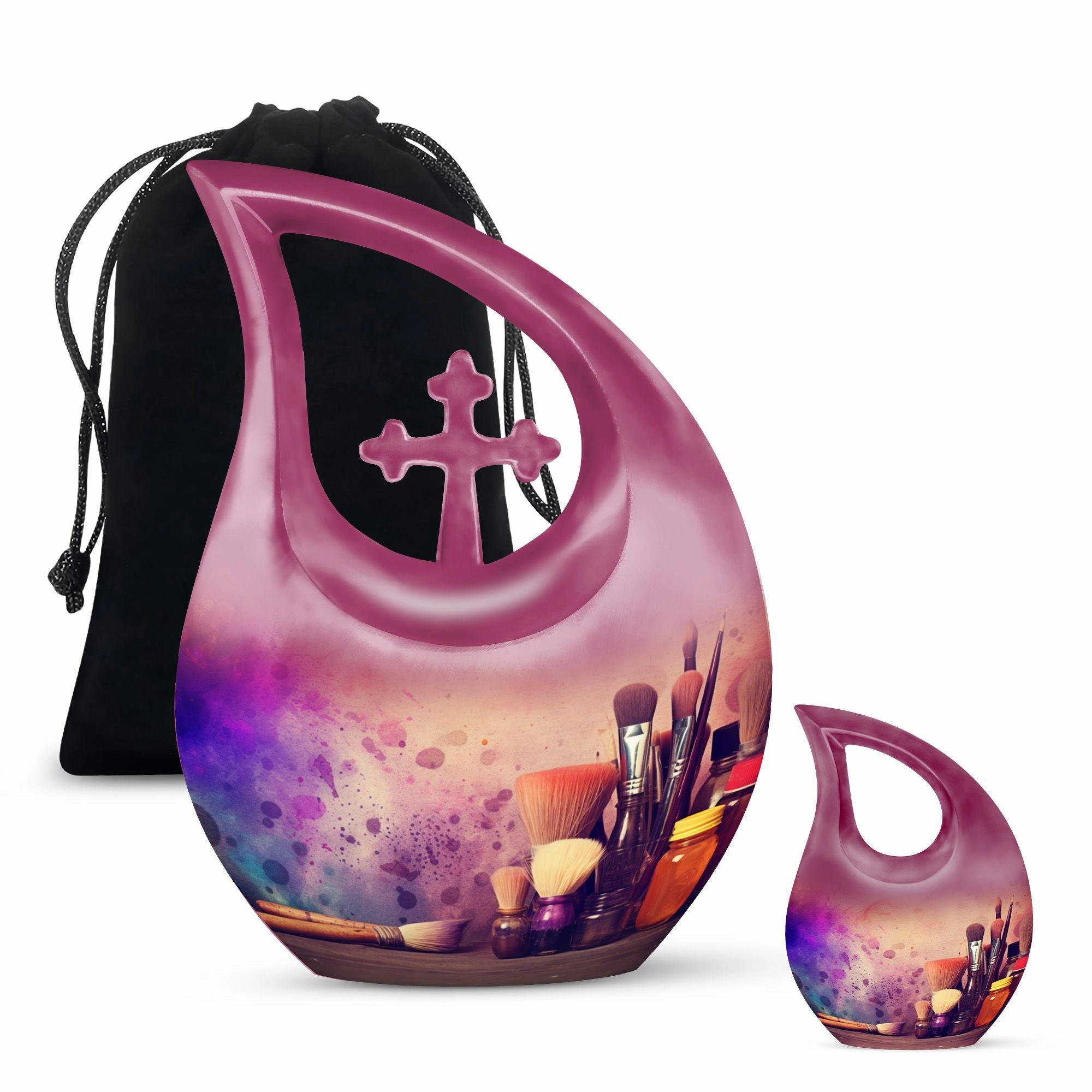 Artistic Painting Urn: Stylish Cremation Memorial Urn