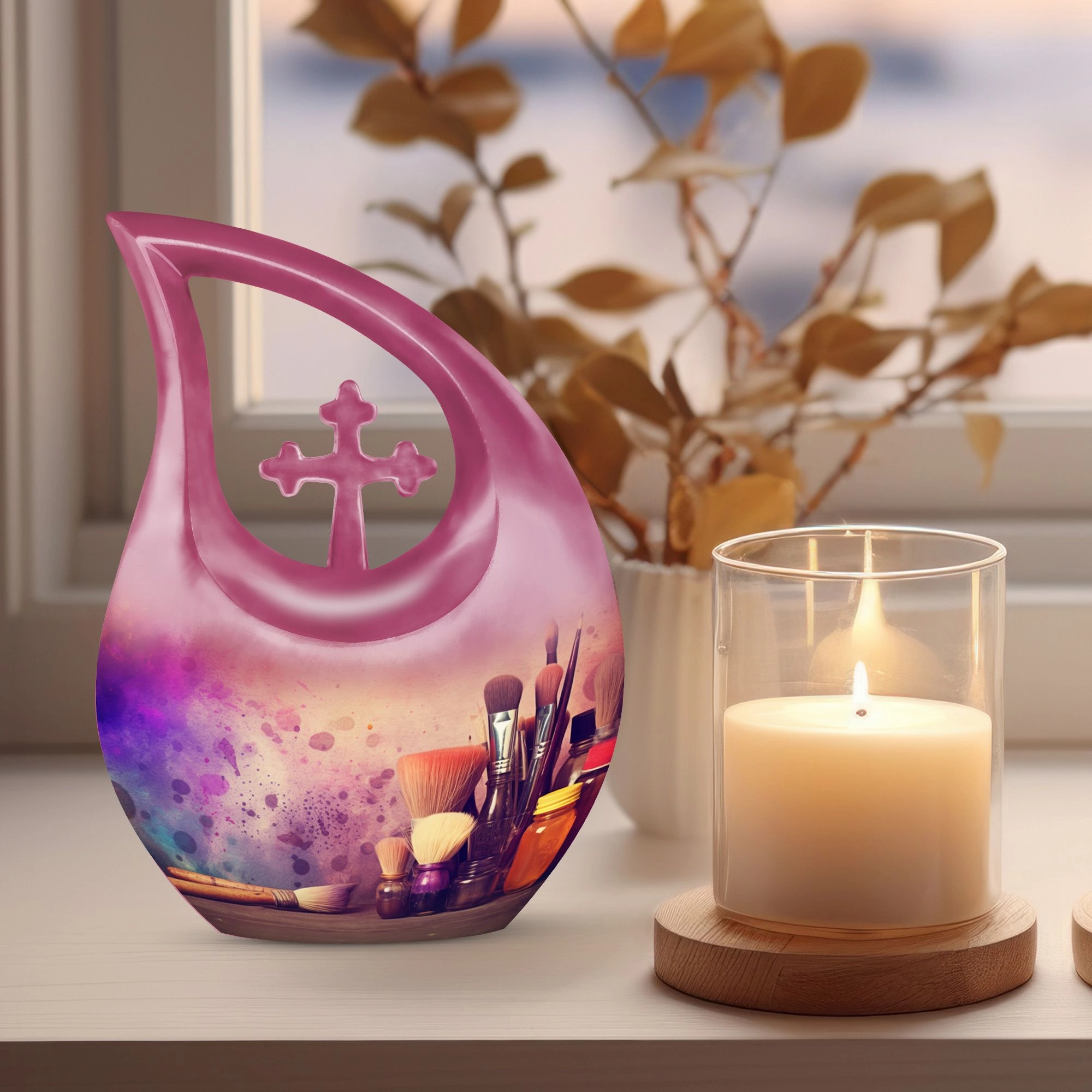 Artistic Painting Urn: Stylish Cremation Memorial Urn