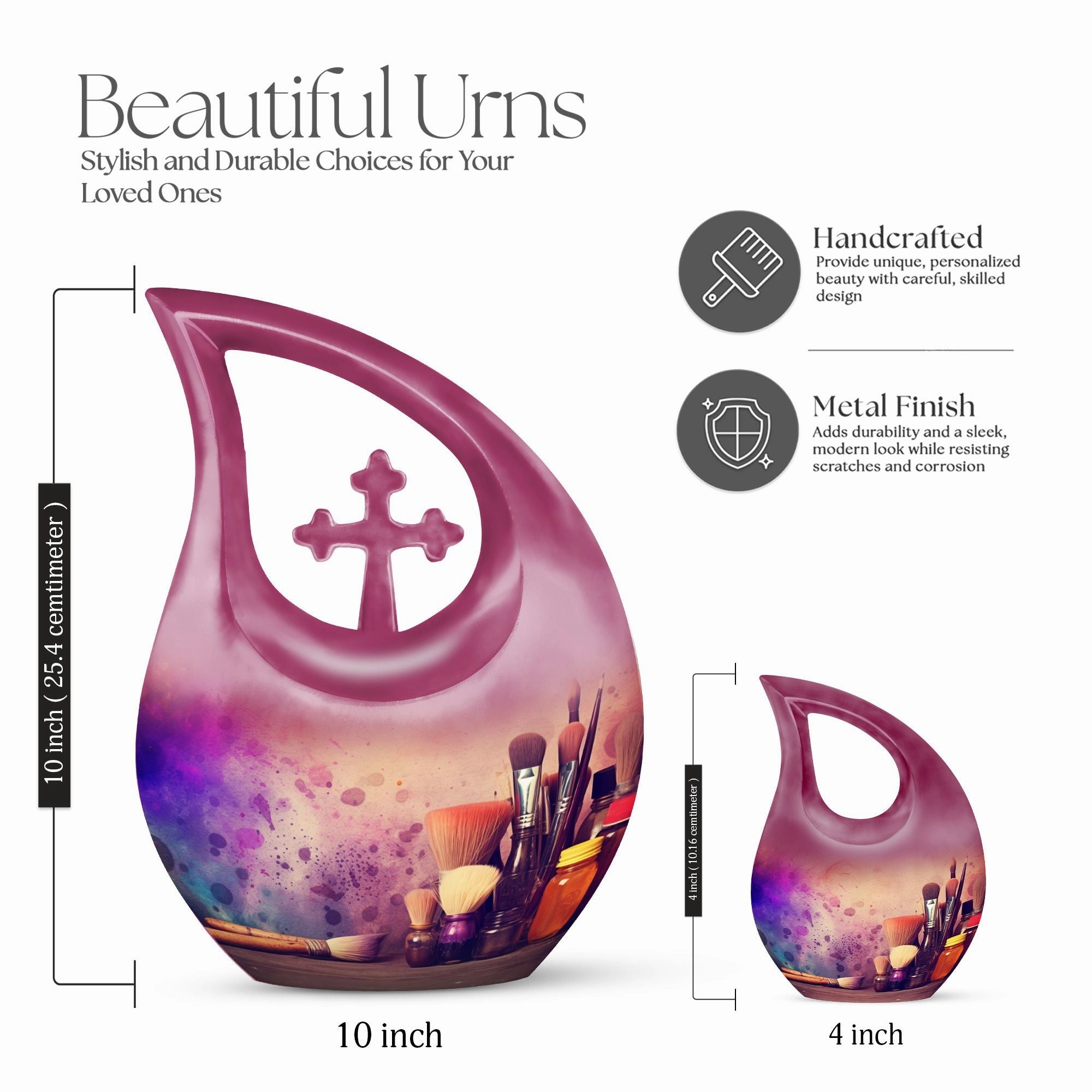 Artistic Painting Urn: Stylish Cremation Memorial Urn