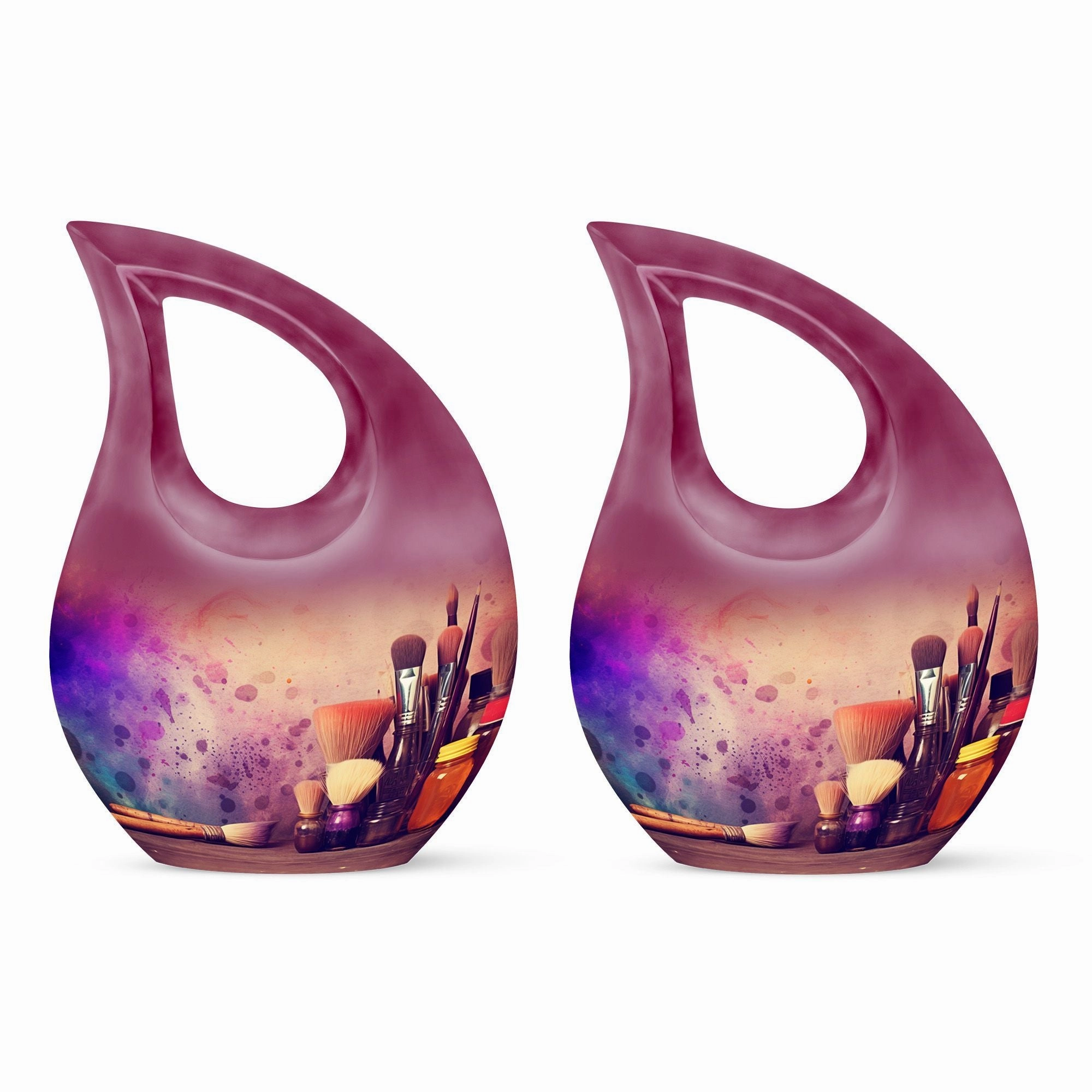 Artistic Painting Urn: Stylish Cremation Memorial Urn