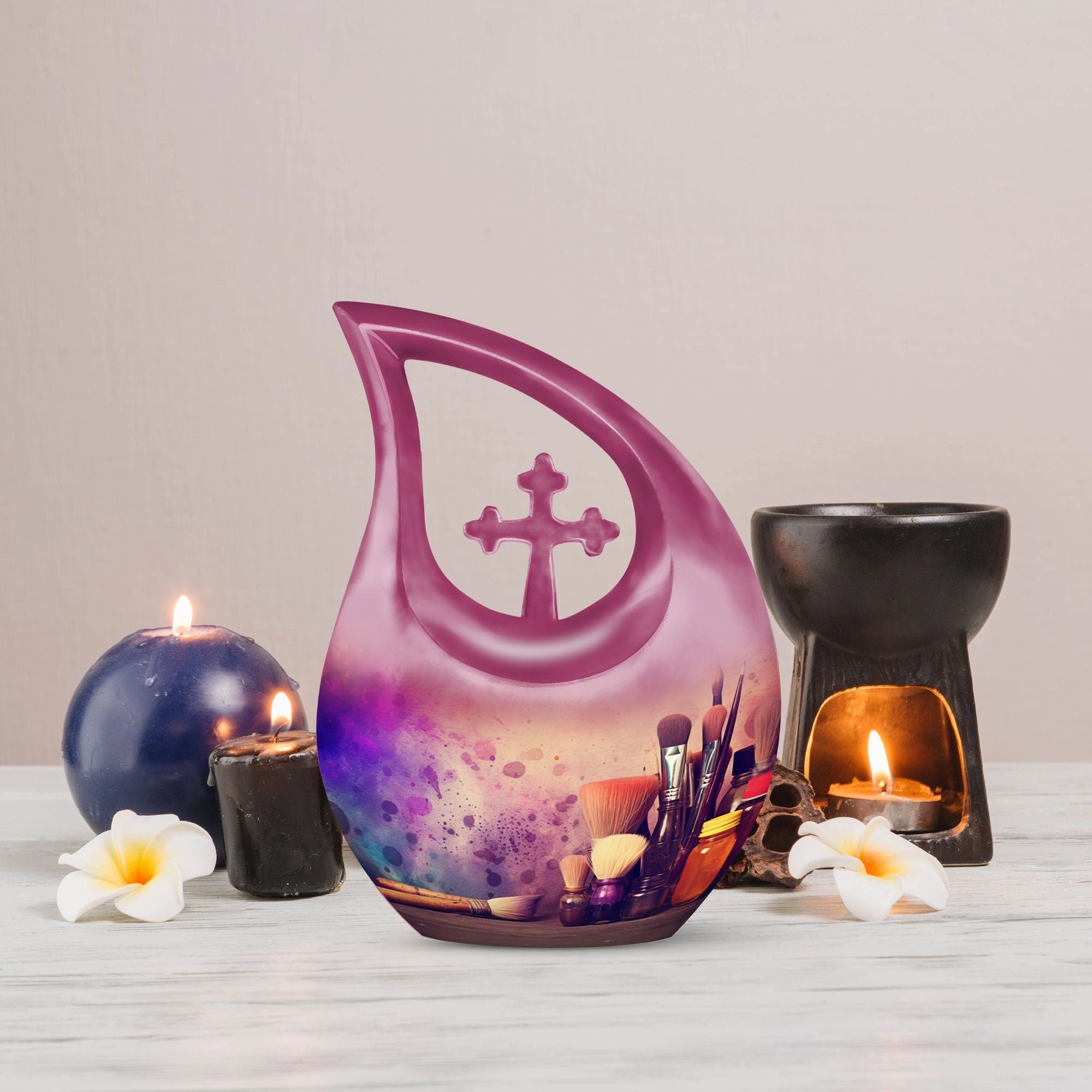 Artistic Painting Urn: Stylish Cremation Memorial Urn