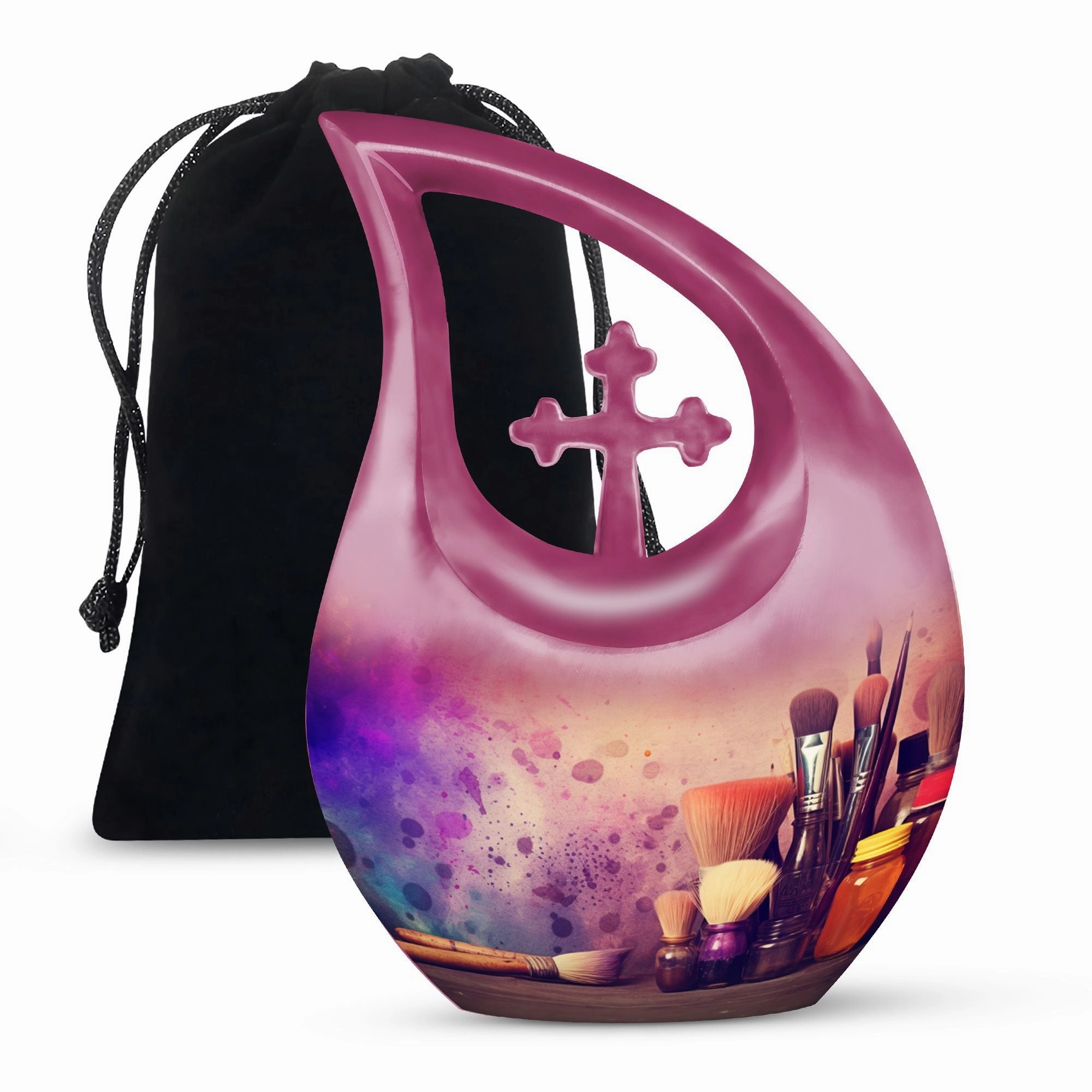 Artistic Painting Urn: Stylish Cremation Memorial Urn