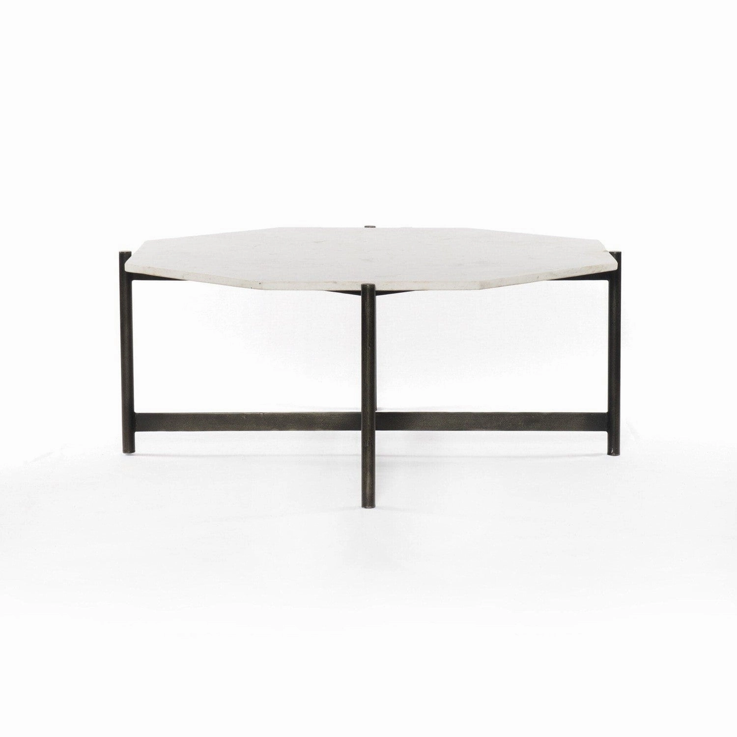 Ashbury Coffee Table - Polished White Marble