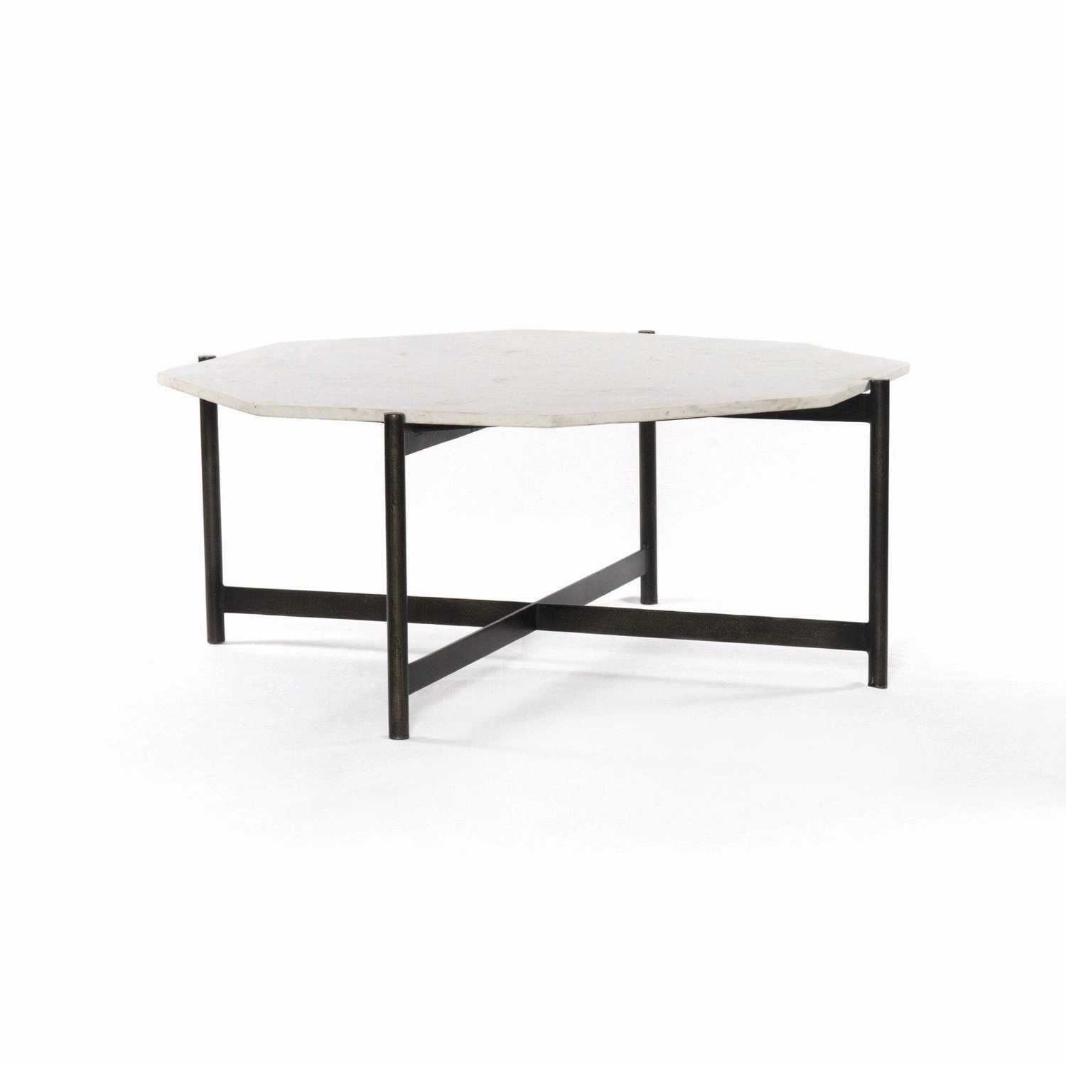 Ashbury Coffee Table - Polished White Marble