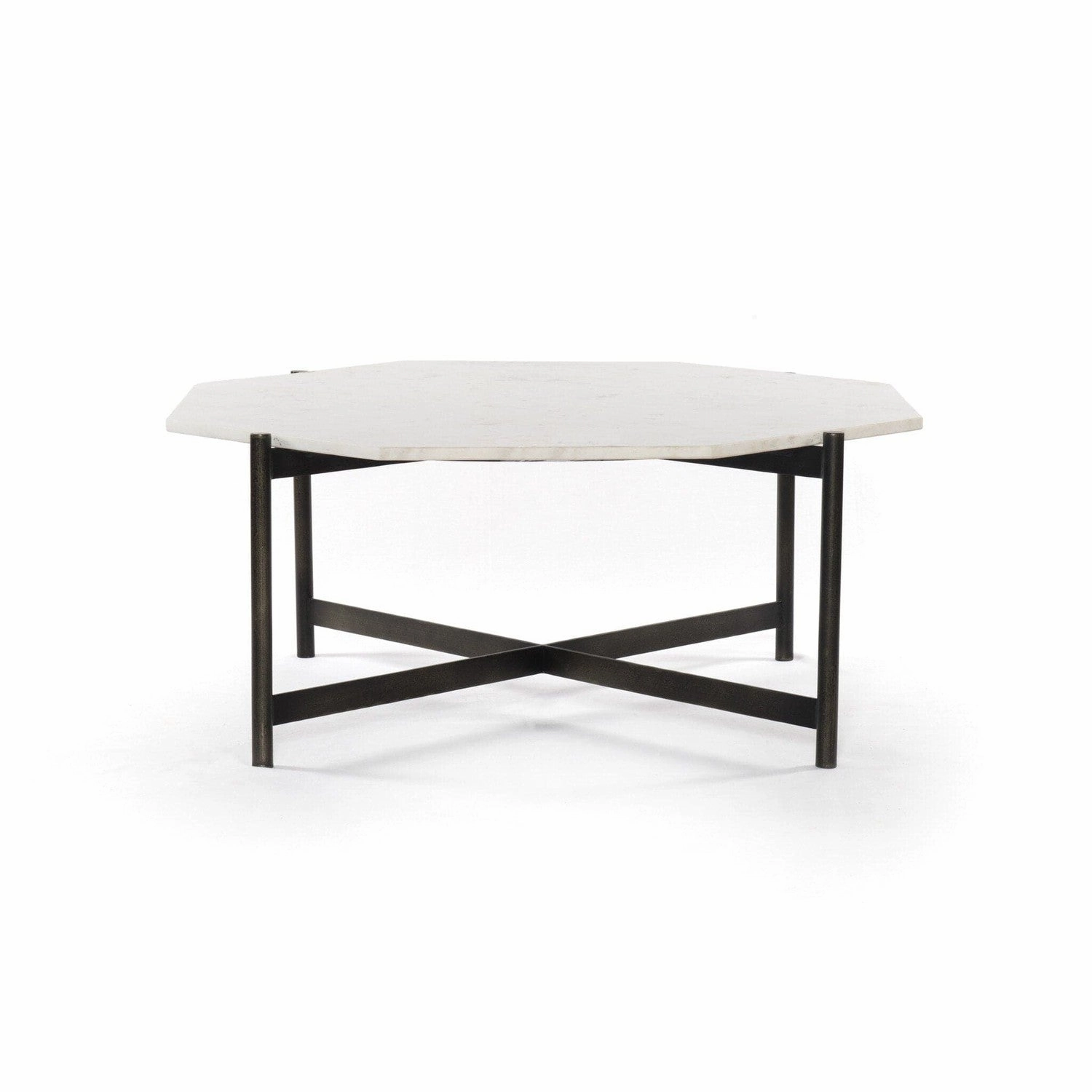 Ashbury Coffee Table - Polished White Marble