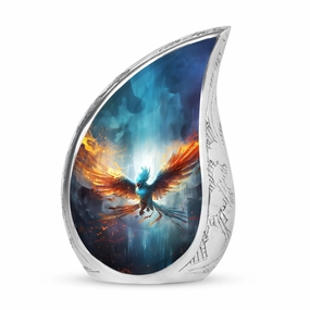 Aureate Blue Phoenix Memorial Urn | Urn for Adults Cremation