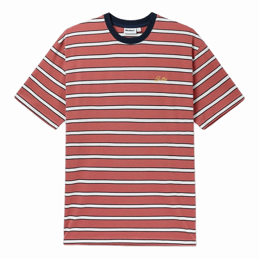 Beach Stripe Tee Coral